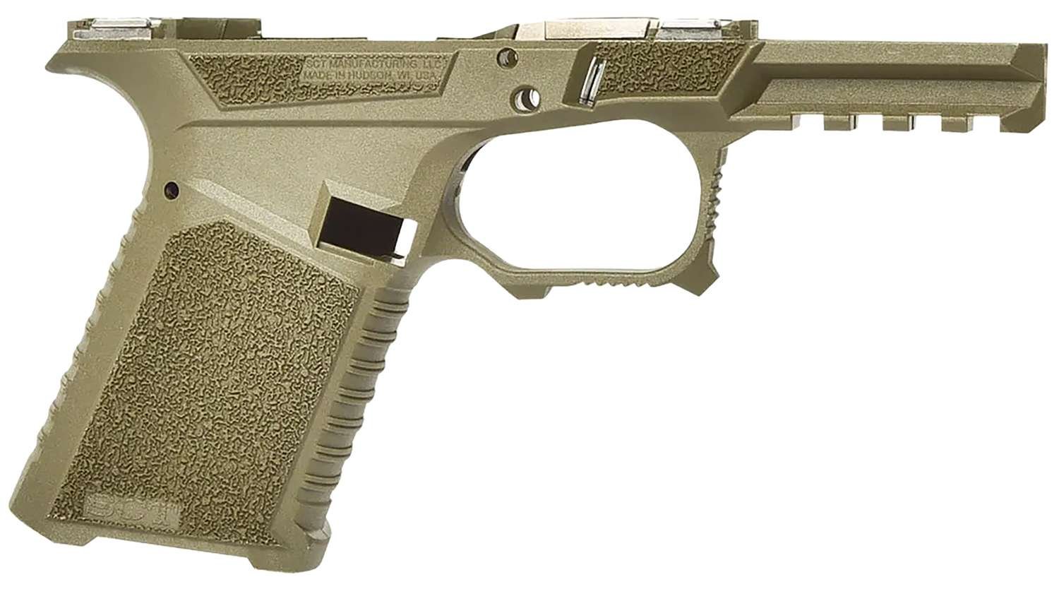 Sct Manufacturing 0225000100IB Compact Compatible w/ Gen3 19/23/32 OD Green Polymer Frame Aggressive Texture Grip Includes Locking Block