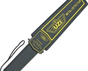 Uzi Accessories UZIHHSC1 Handheld Metal Detector Black/Yellow High-Impact Plastic Features LED Light