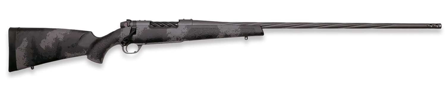 Weatherby MLW01N7MMRR8B Mark V Live Wild 7mm Rem 3+1 26" Gray Cerakote Fluted Threaded Barrel, Gray Cerakote Drilled & Tapped Steel Receiver, Fixed Black w/Gray Accents Polymer Stock, Right Hand