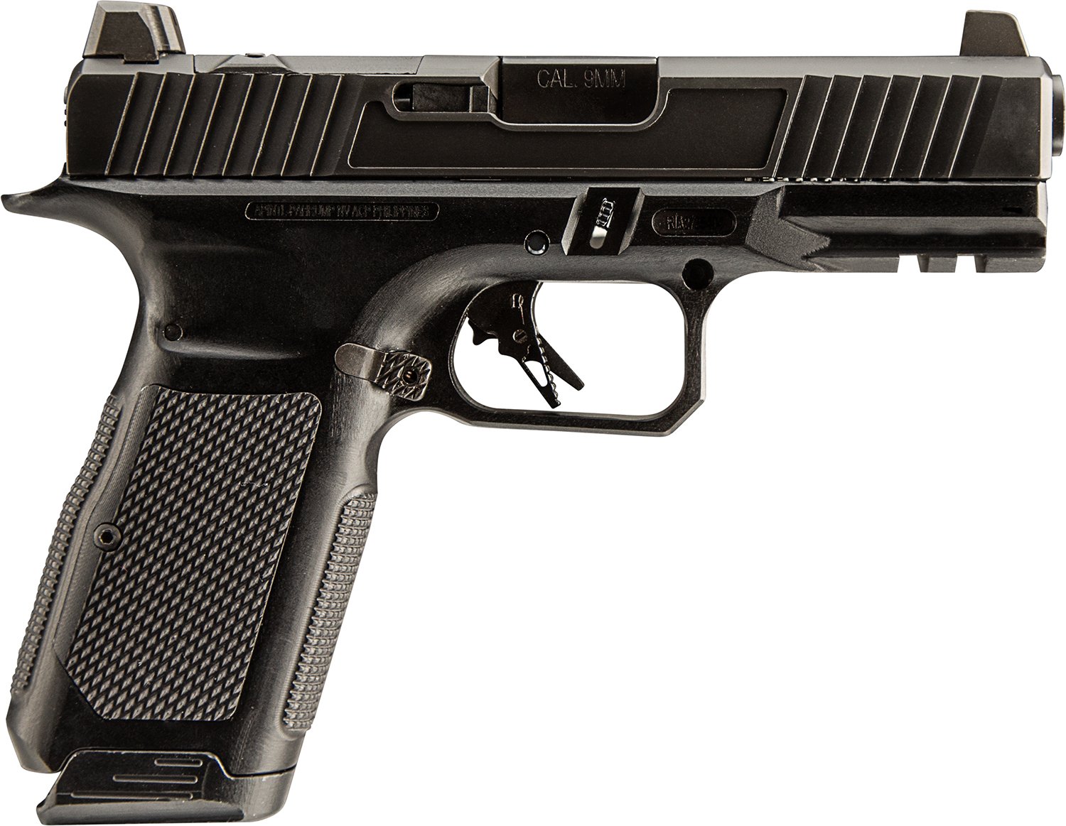Rock Island 566119mm Luger 17+1 4.49" Black Barrel, Black PVD Coating Slide, Black Anodized Frame, Black Aluminum Grip