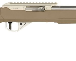 True Precision Inc TP1022FDE3SS TP/22 22 LR 16" Match Grade Barrel, Clear Coat Silver Anodized Aluminum Receiver w/Picatinny Rail, M-LOK Forend, Flat Dark Earth Magpul Hunter X-22 Polymer Stock