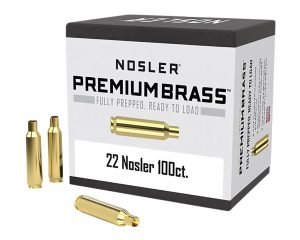 Nosler 10067 Premium Brass Unprimed Cases 22Nosler Rifle Brass 100/Box