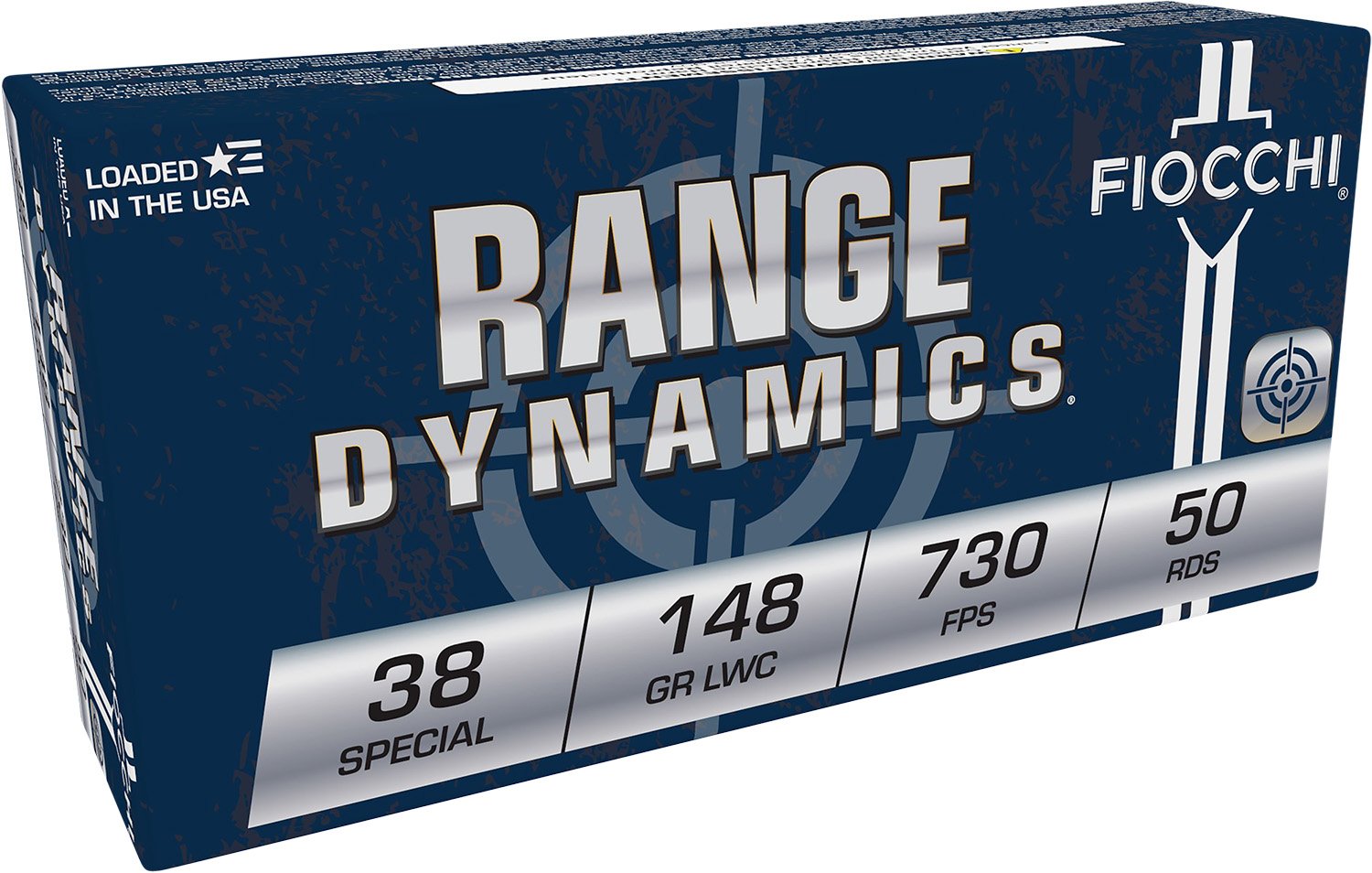 Fiocchi 38LA Range Dynamics 38Special 148gr Lead Wadcutter 50 Per Box/20 Case