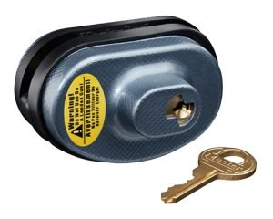 Master Lock 90KADSPT Trigger Guard Lock Keyed Alike Open With Key Blue Steel/Zinc Adjustable Firearm Fit- Universal