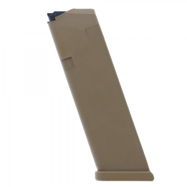 Glock Gen5 Factory Magazine Coyote G17 G17L G19 G19X G26 G34 9mm Luger 17/rd Bulk