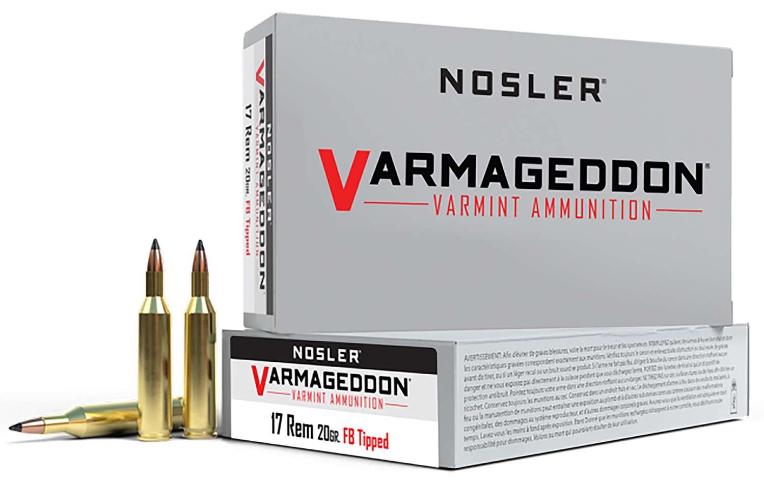 Nosler 65105 Varmageddon 17Rem 20gr Flat Base Tipped 20 Per Box/20 Case