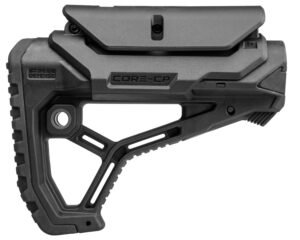 FAB Defense FXGLCORECPB GL-Core  Buttstock for AR-15/ M4 w/Adjustable Cheek-Rest Black Fiberglass Reinforced Polymer