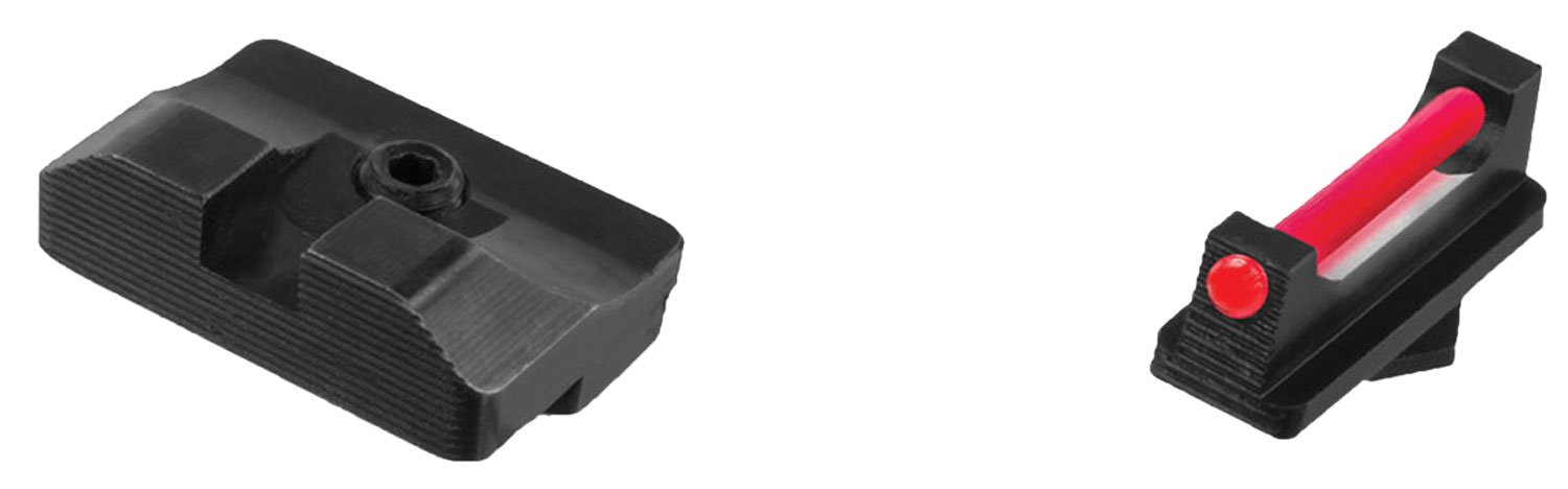 TruGlo TG132G1 Fiber-Optic Pro Red/Fiber Optic Front Sight-Black/Blank Rear Sight Glock 17/17L/19/17X