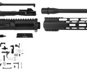 TacFire SSRK9MM16LPK AR Build Kit  Sports South Exclusive 9mm Luger AR-15 Black Nitride Steel 1/2"x36