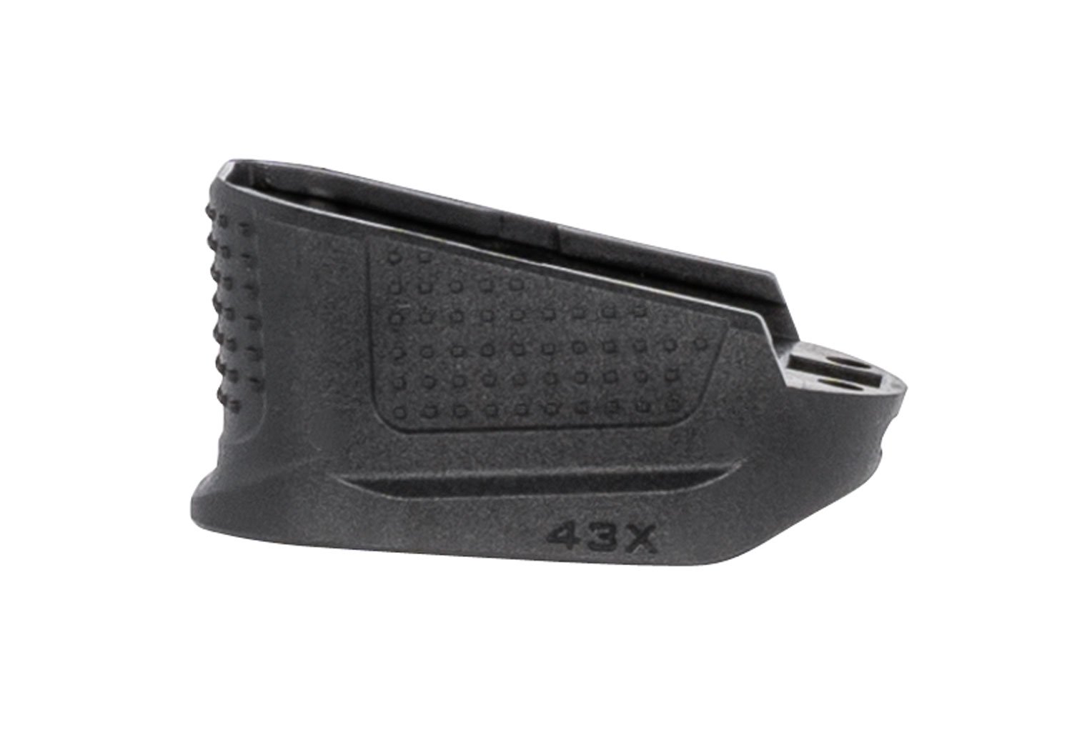Strike Industries EMPG43XBK Enhanced Magazine Plate made of Polymer with Black Finish & Extra Gripping Surface for Glock 43X Magazines (Adds 2rds)