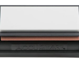 AccuSharp 025C Tri-Stone Deluxe Sharpening System Coarse, Medium, Fine Diamond, Alumina, Ceramic Sharpener Rubber Handle