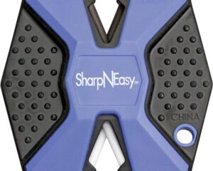 AccuSharp 334CD SharpNEasy 2-Step Sharpener Hand Held Fine/Coarse Ceramic Stone Sharpener Plastic Handle Black/Blue 24