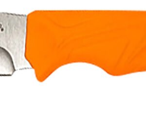 AccuSharp 729C Gut Hook 3.50" Fixed Gut Hook Plain Stainless Steel Blade/Blaze Orange Rubber Handle Includes Belt Carry Pouch