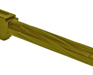 Rival Arms RA20G701E Precision V1 Match Grade 9mm Luger Compatible w/Glock 34 Gen3-4, 5.31" Fluted Gold PVD Stainless Steel