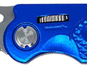 AccuSharp 701C Sport  3" Folding Plain Stainless Steel Blade/Blue Anodized Aluminum Handle Includes Belt Clip