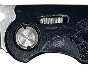 AccuSharp 703C Sport  3" Folding Plain Stainless Steel Blade/Black Anodized Aluminum Handle Includes Belt Clip