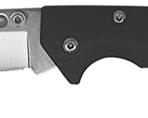 AccuSharp 711C Lockback 3" Folding Clip Point Plain Stainless Steel Blade/Black FRN Handle Includes Allen Wrench