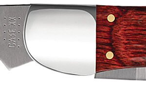 Case 00189 Hunter 4.10" Folding Clip/Skinner Plain As-Ground Tru-Sharp SS Blade/Jigged Rosewood Handle