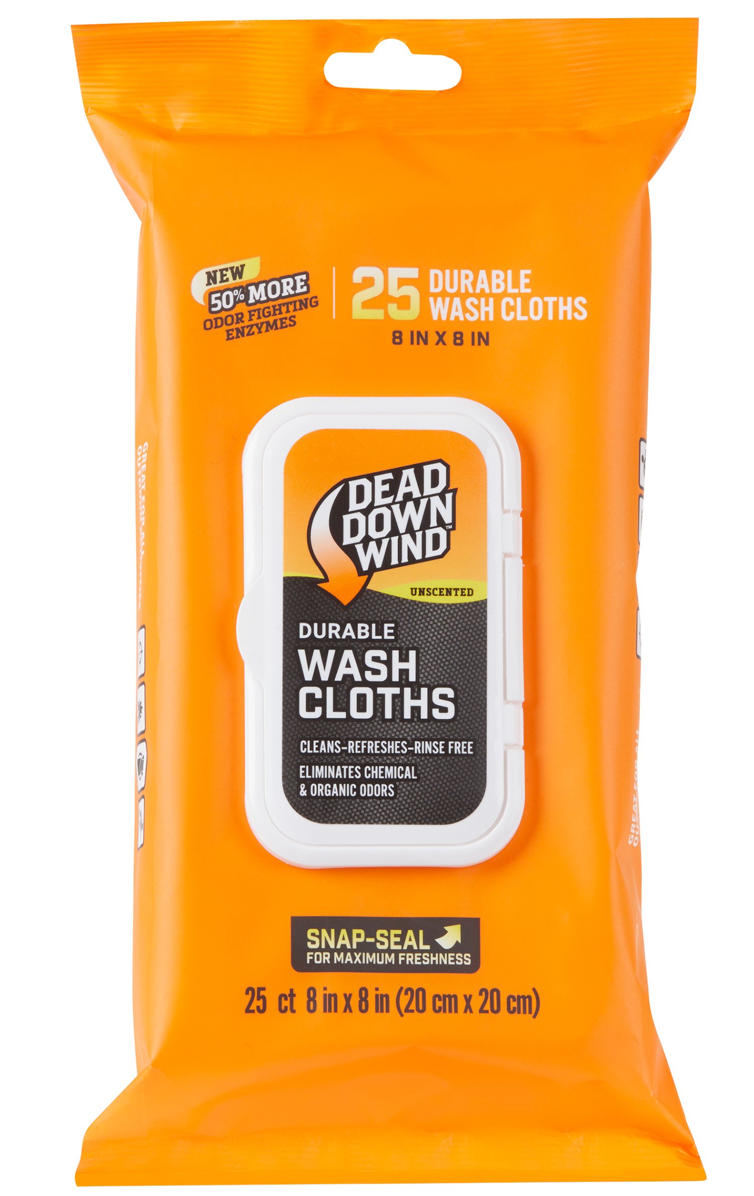 Dead Down Wind 1355 Field Wash Cloth 8" X 8" Unscented 25 Count
