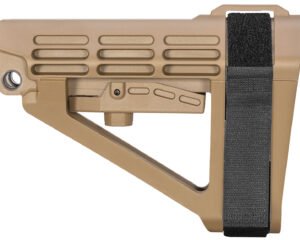 SB Tactical SBA4X02SB SBA4 X Synthetic Flat Dark Earth 5-Position Adjustable for AR-Platform (Tube Not Included)