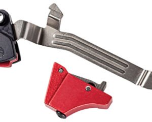 Timney Triggers ALPHAGLOCK34LRGRED Alpha Competition 45 ACP/10mm Auto, Red Straight Trigger, Compatible w/Glock Gen3-4
