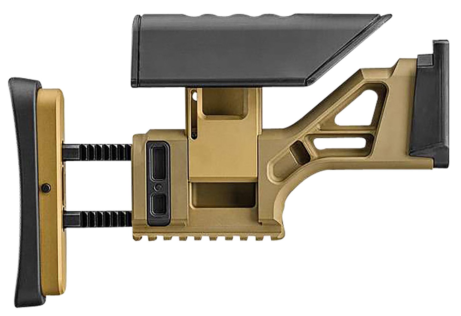 FN 20100567 SSR Rear Stock Assembly FDE Aluminum, Fully Adjustable for FN SCAR 16S/17S