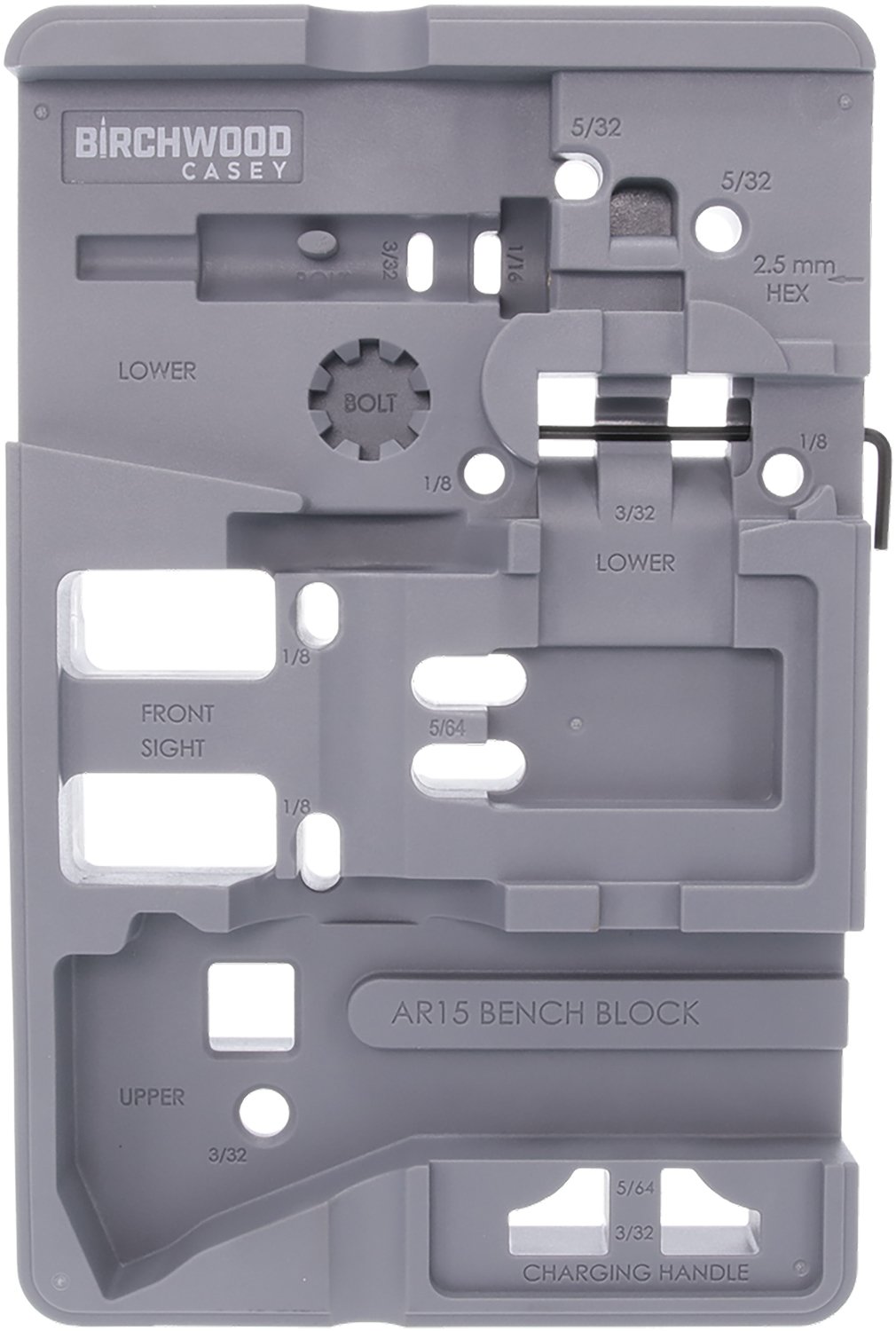 Birchwood Casey ARBENCH-BLOCK Bench Block Gray AR-15