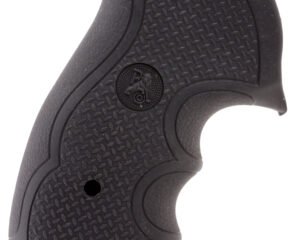 Pachmayr 02484 Diamond Pro Grip Diamond Checkering Black Rubber with Finger Grooves for Ruger GP100