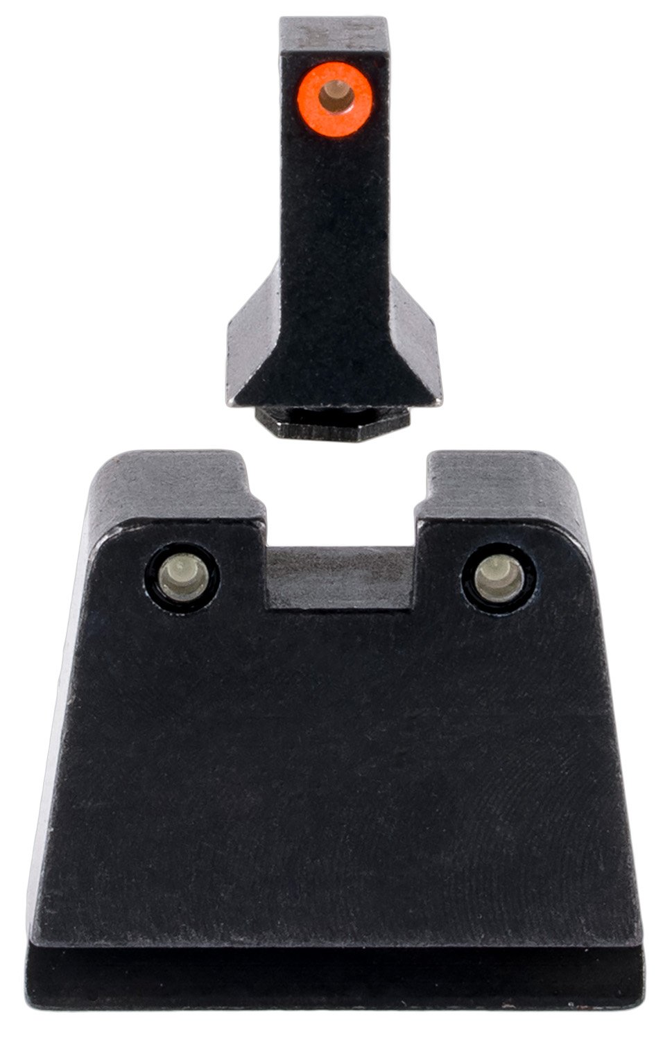 Trijicon GL243C601142 Suppressor/Optic Height Sights Green/Tritium Orange Outline Front Sight-Green/Tritium Black Outline Rear Sight Glock 42/43/43X Slim Frame