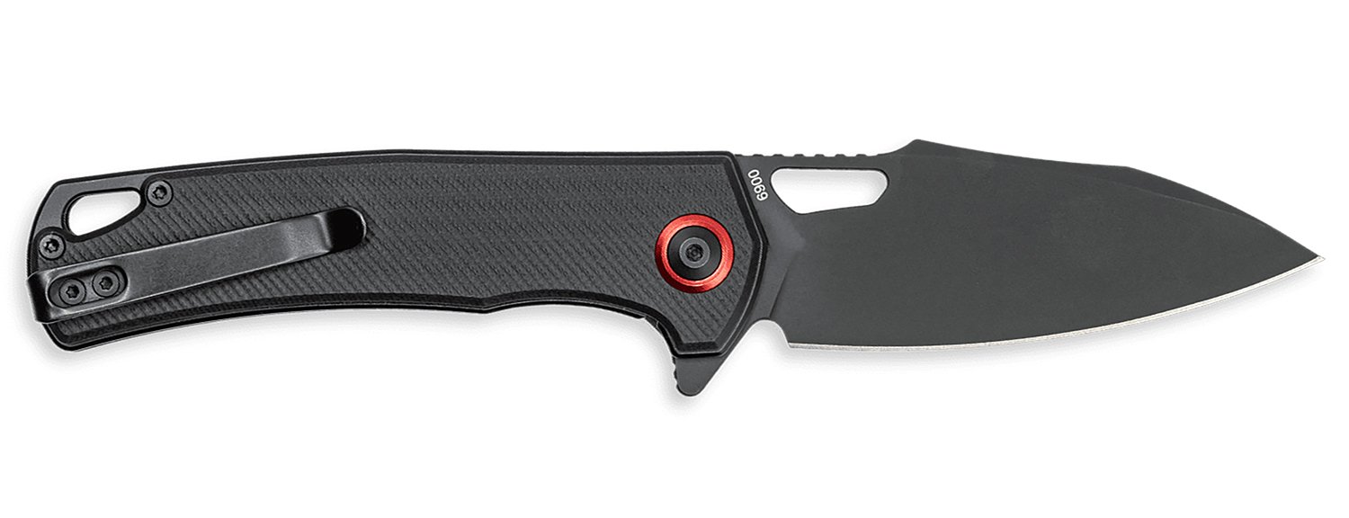 CobraTec Knives CTWOLVERINEGRN Wolverine 3.13" OTF Drop Point Plain Black TiCN D2 Steel Blade, 4.25" Black Textured G10 Handle