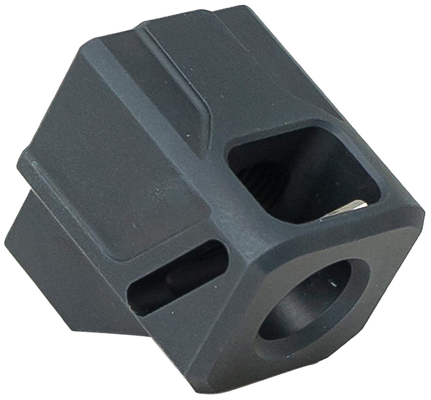 Faxon Firearms FFPACOMPDSG01 EXOS-513 Compensator Black Nitride 6061 Aluminum 1/2"x28 Threads 1.10" OAL Compatible w/ Glock Gen 3 19/17/34