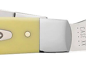Case 00203 Stockman  Large Folding Clip Point/Spey Plain Tumble Polish Carbon Steel Blade/Smooth Yellow Synthetic Handle