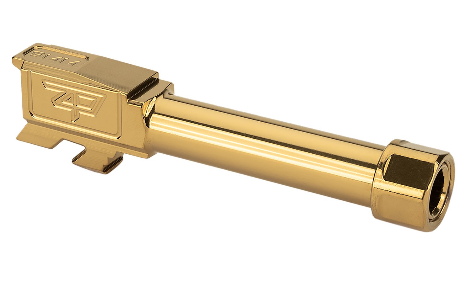 Zaffiri Precision ZP.43BTG 9mm Luger 3.92" Threaded Gold TiN Stainless Steel, Fits Glock 43/43X
