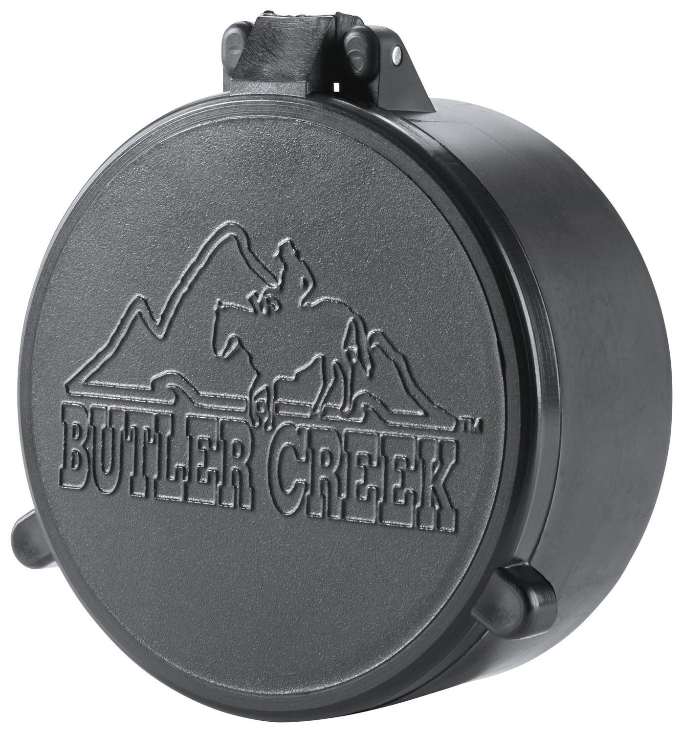 Butler Creek 30070 Flip-Open Objective Scope Cover 36.30mm Obj. Size 07 Black Polymer