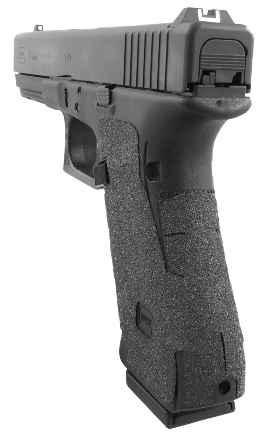 Talon Grips 113G Adhesive Grip Compatible w/ Glock 17/22/24/31/34/35/37 Gen4 w/No Backstrap, Black Textured Granulate