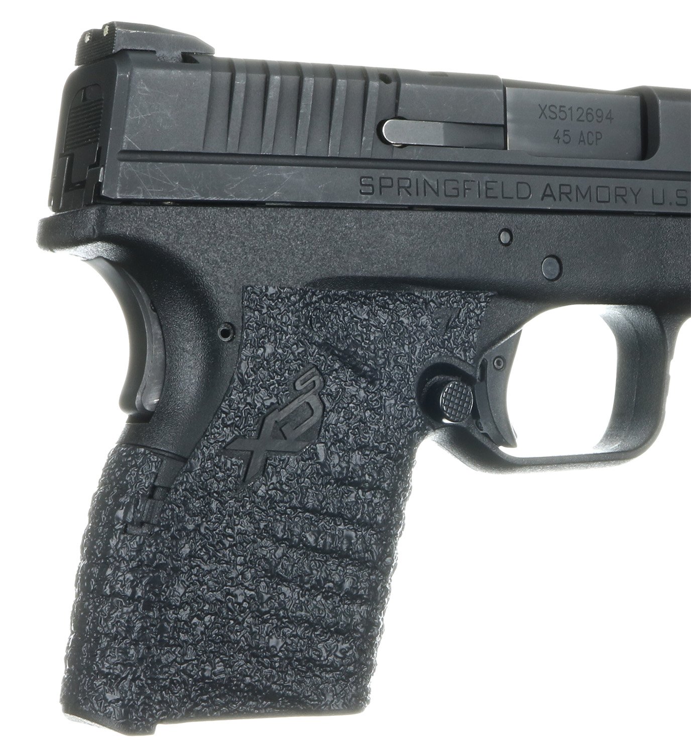 Talon Grips 207R Adhesive Grip Textured Black Rubber for Springfield XD-S 9,40,45 with Small Backstrap