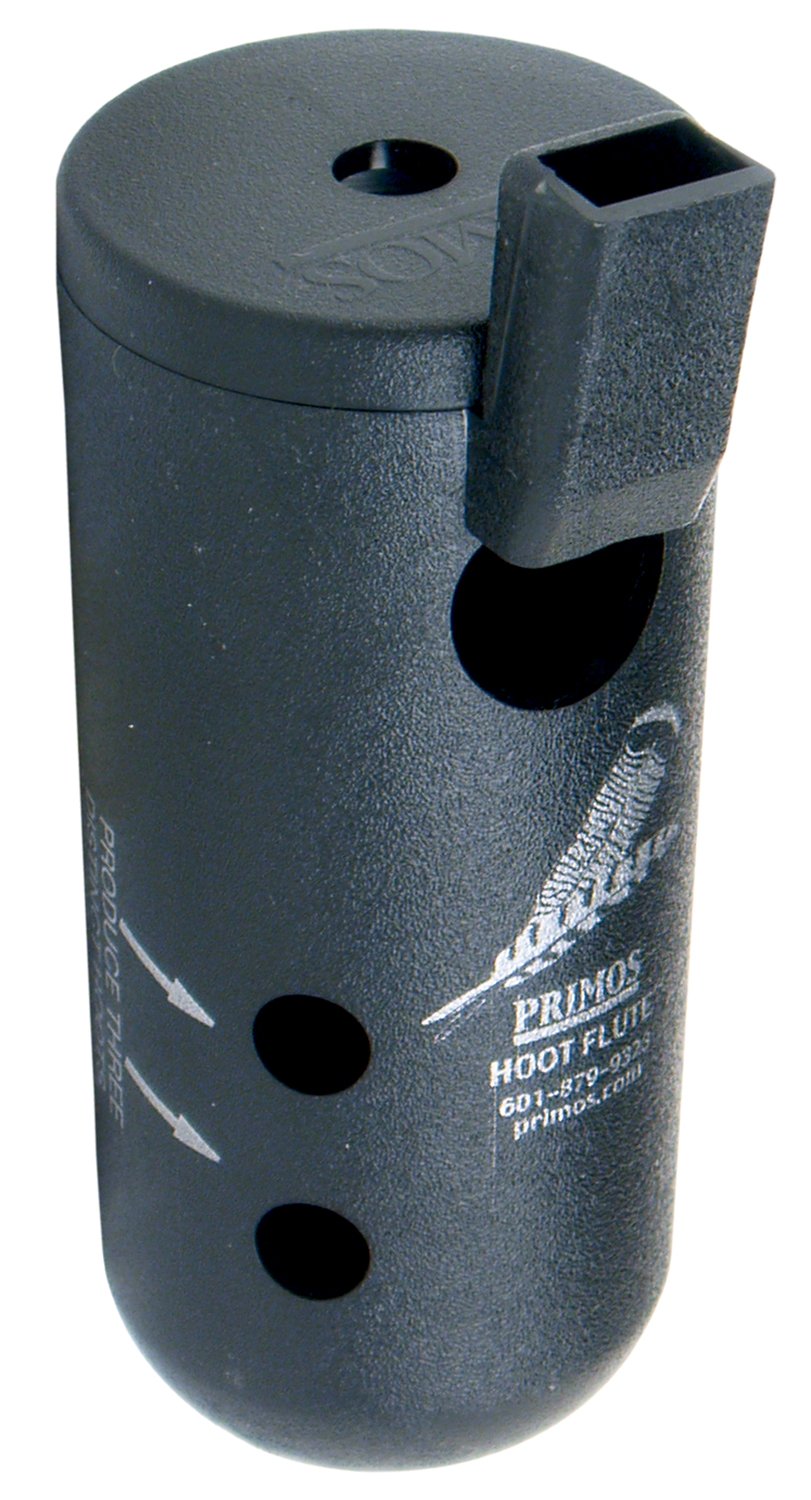 Primos 314 Hoot Flute Open Call Owl/Turkey Sounds Attracts Turkeys Black Plastic