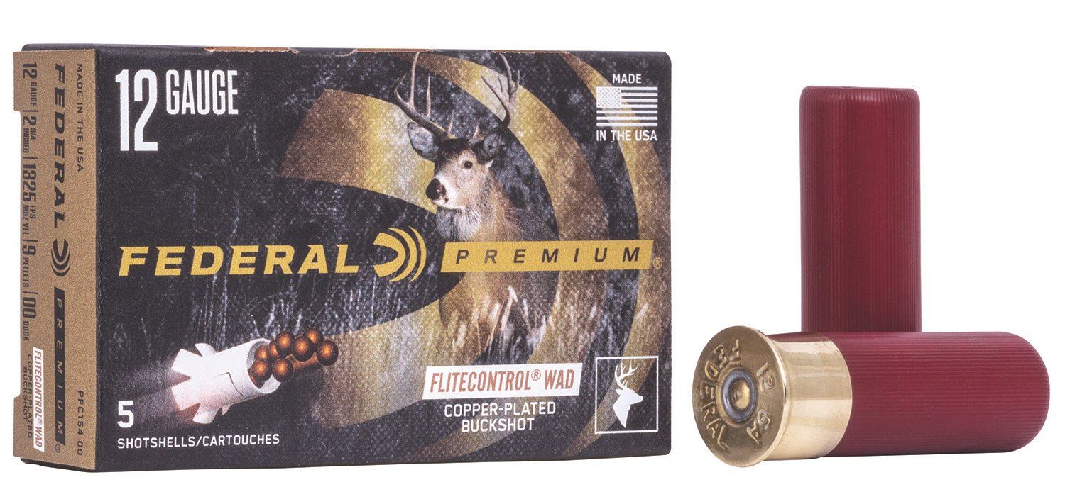 Federal PFC15400 Premium Vital-Shok 12Gauge 2.75" 9Pellets 00BuckShot 5 Per Box/50 Case