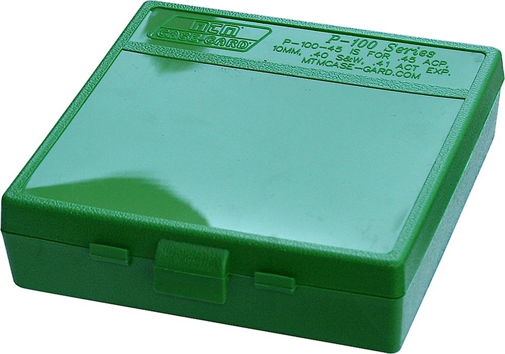MTM Case-Gard P1004510 Ammo Box Flip-Top Multi Caliber Green Polypropylene 100rd