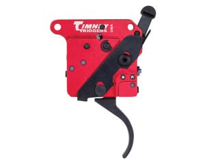 Timney Triggers 533 2-Stage  Two-Stage Curved Trigger with 1-1.50 lbs Draw Weight & Black/Red Finish for Remington 700 Right