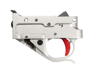 Timney Triggers 10222C16 Replacement Trigger Single-Stage Curved Trigger with 2.75 lbs Draw Weight & Silver/Red Finish for Ruger 10/22