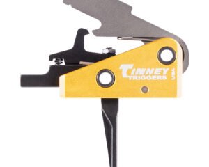 Timney Triggers 667SST Competition Trigger  Single-Stage Straight Trigger with 3 lbs Draw Weight & Black/Gold Finish for AR-15