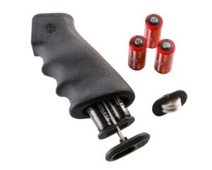 Hogue 15010 OverMolded Grip Cobblestone Black Rubber with Finger Grooves & Storage Compartment for AR-15, M16 (Batteries Not Included)