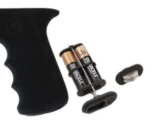 Hogue 74010 Rubber Grip  Cobblestone Black Rubber with Finger Grooves & Storage for AK-47, AK-74 (Batteries Not Included)