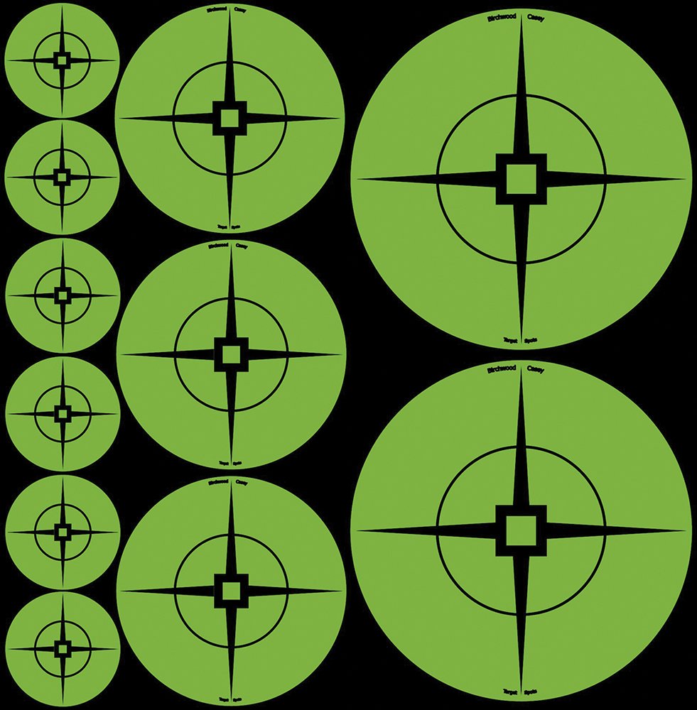 Birchwood Casey 33938 Target Spots Self-Adhesive Paper Black/Green Crosshair 60 Pack