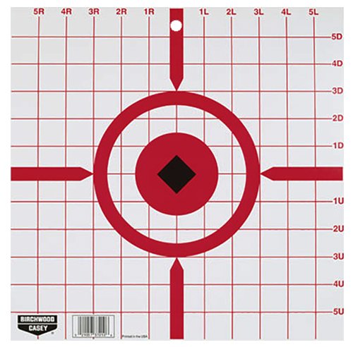 Birchwood Casey 37210 Rigid Sight-In Crosshair Hanging Tagboard 12" Black/White 10 Pack
