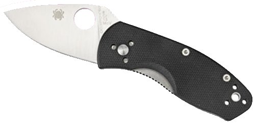 Spyderco C148GP Ambitious 2.25" Folding Drop Point Plain 8Cr13MoV SS Blade Black G10 Handle Includes Pocket Clip
