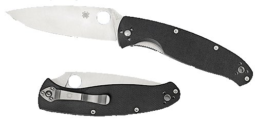 Spyderco C142GP Resilience 4.20" Folding Drop Point Plain 8Cr13MoV SS Blade Black G10 Handle Includes Pocket Clip