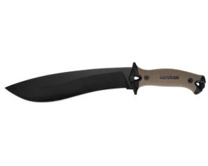 Kershaw Camp 10 Fixed Machete Knife 10" Recurve Blade Tan and Black