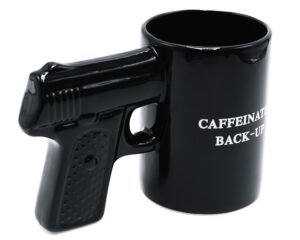 Caliber Gourmet CBGM1049 Caliber Gourmet Gun Mug Black Ceramic Pistol